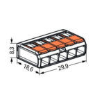 Ligador Rápido 5x4 MM² 221-415 WAGO - Image 2