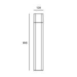 Candeeiro de Exterior Mandela 800mm E27 IP44 Antracite PX-0087-ANT Forlight - Image 3