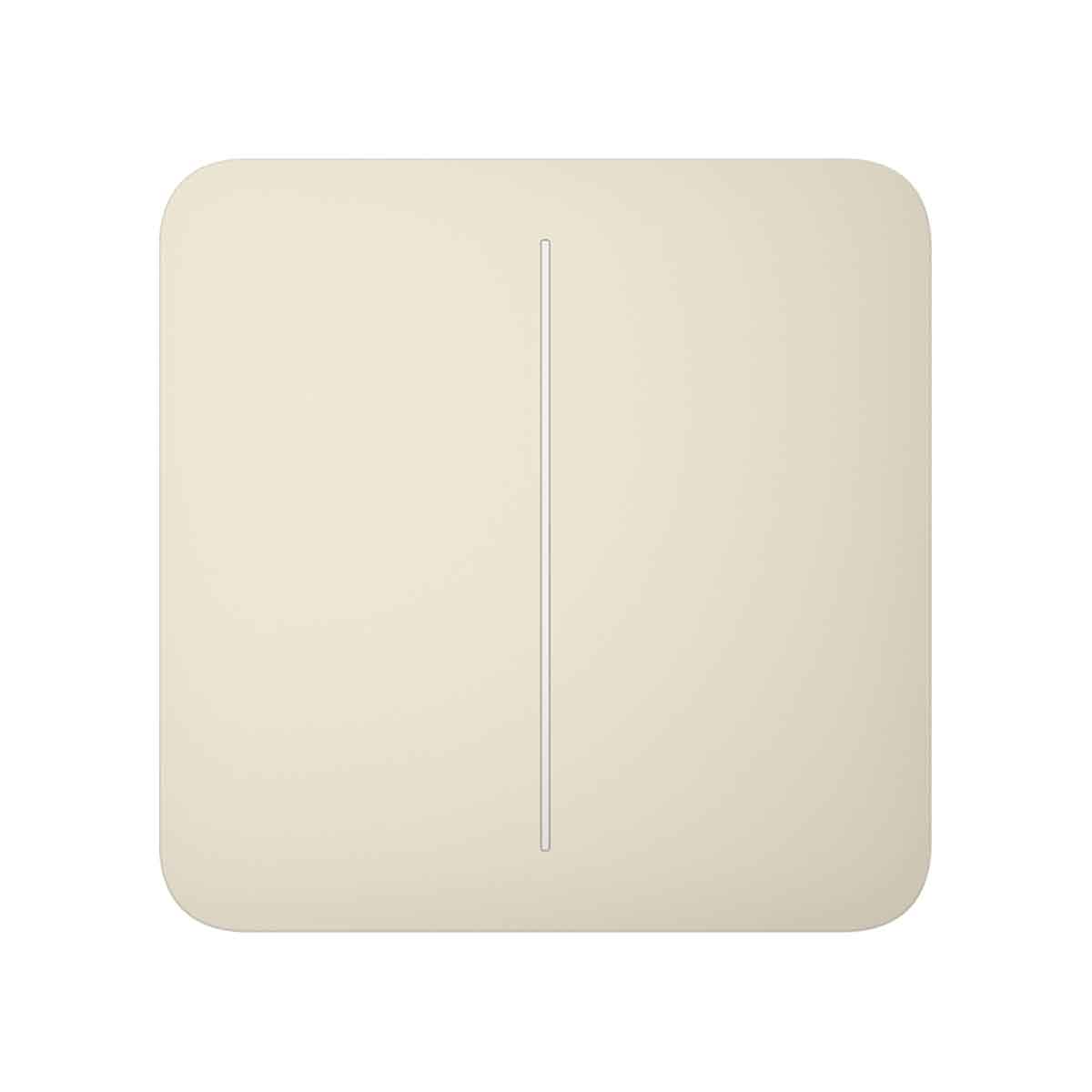 painel-tatil-duplo-mf-solobutton-2g1w-ivory-ajax-plusdias Painel Tátil Duplo p/Interruptor de luz MF SoloButton 2G1W Ivory Ajax - Image 1
