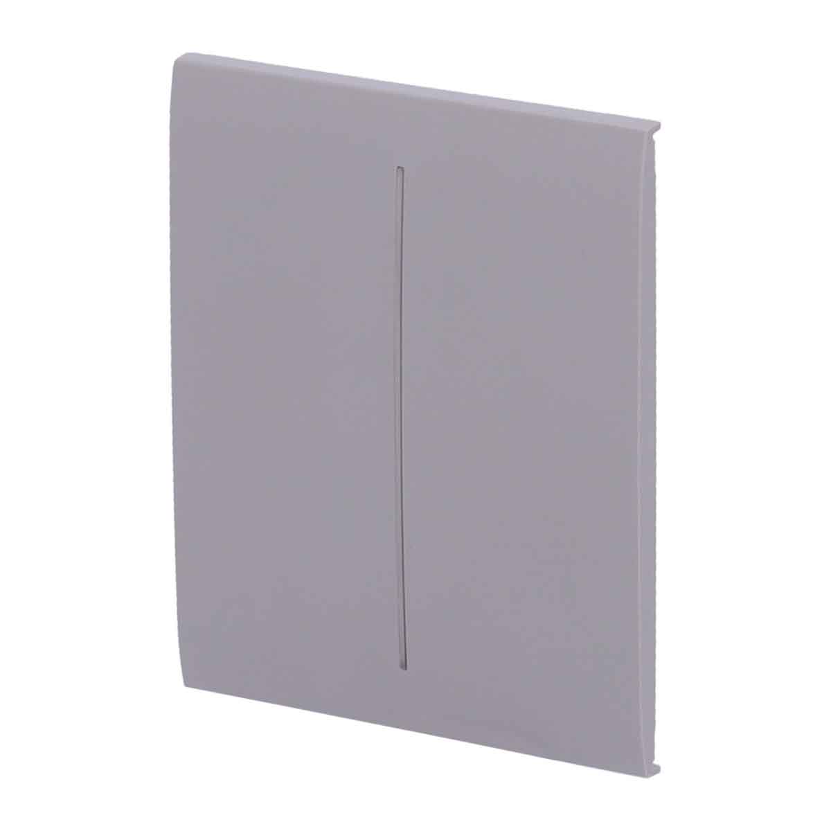 painel-central-tatil-hz-int-luz-duplo-cz-centerbutton-2g-grey-ajax-plusdias Painel Central Tátil Horizontal p/Interruptor de Luz Duplo CZ CenterButton 2G Grey Ajax - Image 1