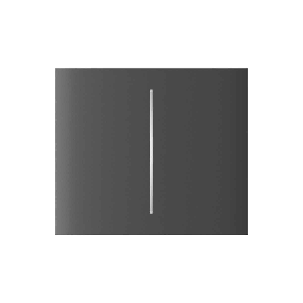 painel-central-tatil-v-int-luz-duplo-cz-centerbutton-2g-v-grey-ajax-plusdias Painel Central Tátil Vertical p/Interruptor de Luz Duplo CZ CenterButton 2G-V Grey Ajax - Image 1
