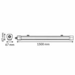Luminária Estanque Led 1500mm 48W CCT 5760LM 120D IP65 CZ - Image 2